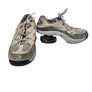 Z-Coil Freedom Walking Shoes Womens 10 Grey Suede Mesh Spring Heel Pain Relief *